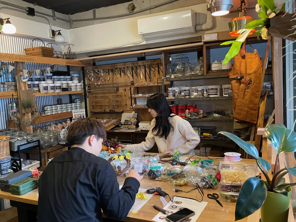 京都遊び場，リースづくりワークショップ京都